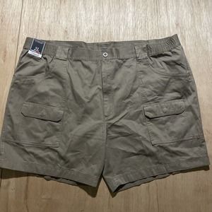 Roundtree &‎ Yorke Men's Khaki Tan Utility Cargo Shorts BIG 52